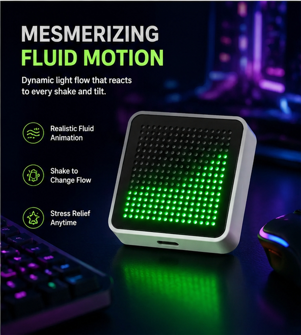 Pc Gaming Liquid - LED Fluid Simulation Desktop Ornament Water