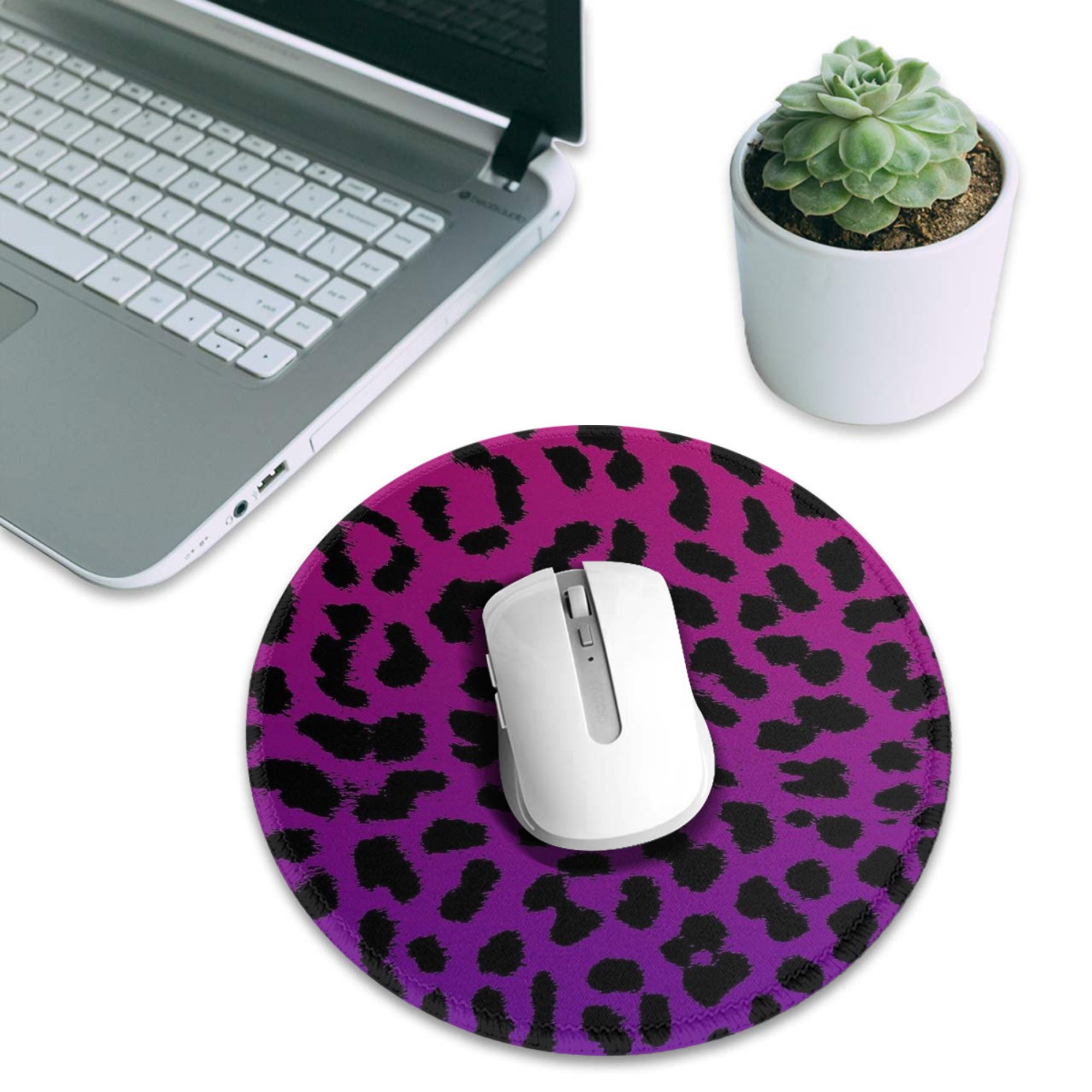 Pc Gaming Pink - Purple Leopard with Pink Cheetah Mouse