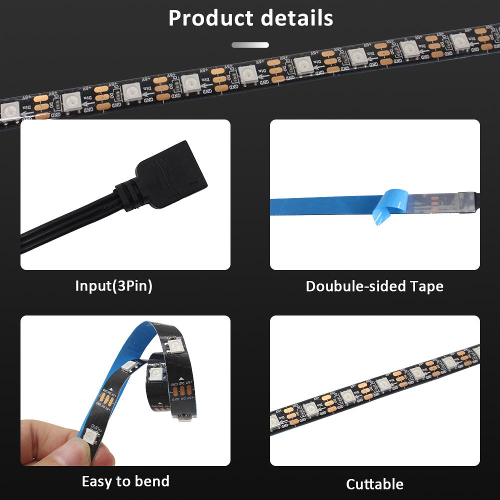 WS2812B 5V 3Pin ARGB LED Strip - Pc Gaming Lounge review and price