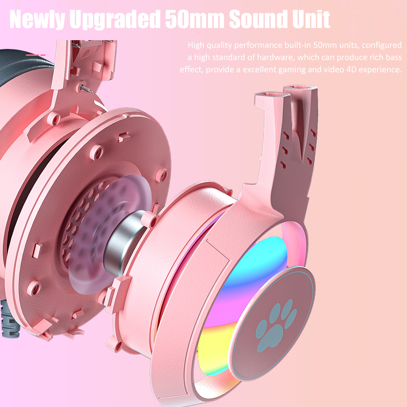 Cute Cat Ear Gaming Headphones - Pc Gaming Pink review and price
